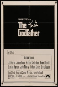 4m0883 GODFATHER 1sh 1972 Francis Ford Coppola crime classic, great art by S. Neil Fujita!