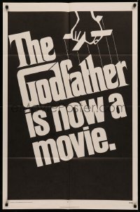 4m0884 GODFATHER teaser 1sh 1972 Francis Ford Coppola crime classic, it's now a movie, Fujita art!