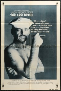 4m0987 LAST DETAIL 1sh 1973 Hal Ashby, c/u of foul-mouthed Navy sailor Jack Nicholson w/cigar