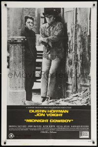 4m1045 MIDNIGHT COWBOY 1sh 1969 Dustin Hoffman, Jon Voight, John Schlesinger classic, X-rated!