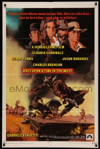 4m1096 ONCE UPON A TIME IN THE WEST 1sh 1969 Sergio Leone, Cardinale, Fonda, Bronson, Robards!