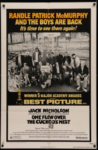 4m1097 ONE FLEW OVER THE CUCKOO'S NEST 1sh R1978 Jack Nicholson & cast, Milos Forman classic!