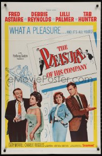 4m1133 PLEASURE OF HIS COMPANY 1sh 1961 Fred Astaire, Debbie Reynolds, Lilli Palmer, Tab Hunter!