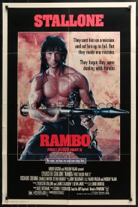 4m1149 RAMBO FIRST BLOOD PART II 1sh 1985 no law, no war can stop Sylvester Stallone!