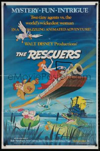 4m1156 RESCUERS 1sh 1977 Disney mouse mystery adventure cartoon from depths of Devil's Bayou!