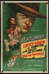 4m1163 RIDE THE PINK HORSE 1sh 1947 Robert Montgomery film noir, written by Ben Hecht!