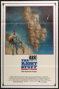 4m1167 RIGHT STUFF 1sh 1983 great Tom Jung montage art of the first NASA astronauts!