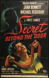 4m1188 SECRET BEYOND THE DOOR 1sh 1947 Joan Bennett, Michael Redgrave, Fritz Lang film noir!