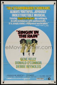 4m1202 SINGIN' IN THE RAIN 1sh R1975 Gene Kelly, Donald O'Connor, Debbie Reynolds, classic!