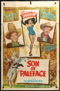 4m1216 SON OF PALEFACE 1sh 1952 Roy Rogers & Trigger, Bob Hope & sexy Jane Russell!