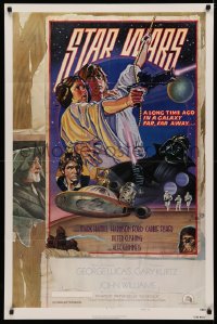 4m1235 STAR WARS style D NSS style 1sh 1978 George Lucas, circus poster art by Struzan & White!