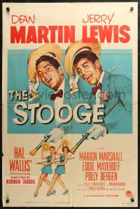 4m1240 STOOGE 1sh 1952 artwork of singing vaudeville team Dean Martin & Jerry Lewis!