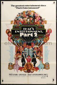4m1269 THAT'S ENTERTAINMENT PART 2 style C 1sh 1975 Gene Kelly, Fred Astaire, Bob Peak artwork!