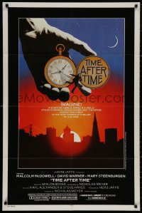 4m1283 TIME AFTER TIME 1sh 1979 Malcolm McDowell as H.G. Wells, David Warner as Jack the Ripper!