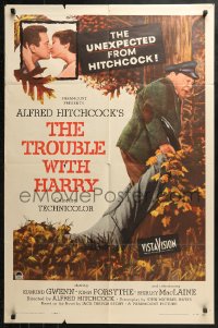 4m1303 TROUBLE WITH HARRY 1sh 1955 Alfred Hitchcock, John Forsythe, Shirley MacLaine, Gwenn