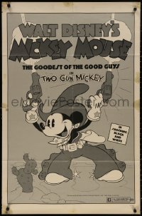 4m1305 TWO GUN MICKEY 1sh R1974 Disney's cowboy western Mickey Mouse, the goodest of the good guys!