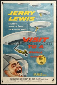 4m1319 VISIT TO A SMALL PLANET 1sh 1960 wacky alien Jerry Lewis saucers down to Earth from space!