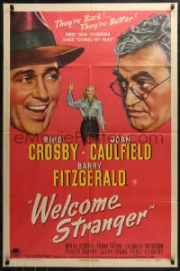 4m1329 WELCOME STRANGER 1sh 1947 Bing Crosby, Joan Caulfield & Barry Fitzgerald!