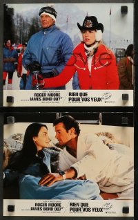 4m0030 FOR YOUR EYES ONLY 18 French LCs 1981 Roger Moore as James Bond, some different images!