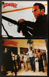 4m0095 DAWN OF THE DEAD 13 German LCs 1979 George Romero, completely different horror images, Zombie!