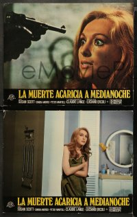 4m0011 DEATH WALKS AT MIDNIGHT 12 Spanish LCs 1973 Luciano Ercoli's La Morte Accarezza a Mezzanotte!