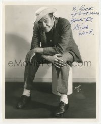 4p0491 BRITT WOOD signed 8x10 publicity still 1940s full-length seated portrait of the actor by Bert's!