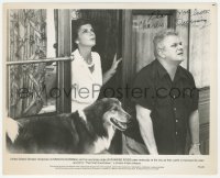 4p0346 CHARLES DURNING signed 8x10 still 1980 with Katharine Ross & dog in The Final Countdown!