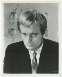 4p0353 DAVID MCCALLUM signed 8x10 still 1960s great head & shoulders portrait in suit & tie!