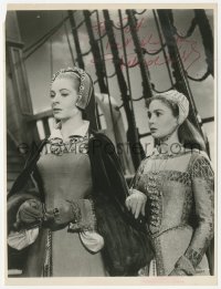 4p0355 DEBORAH KERR signed TV 7.75x10 still R1950s close up on ship with Jean Simmons in Young Bess!