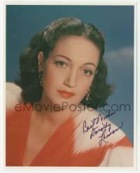 4p0515 DOROTHY LAMOUR signed color 8x10 REPRO still 1980s head & shoulders portrait of the star!
