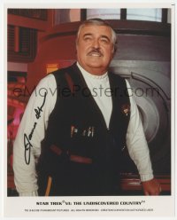 4p0494 JAMES DOOHAN signed color 8x10 publicity still 1990s close up as Scotty from Star Trek VI!