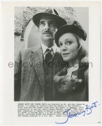 4p0378 JEREMY BRETT signed TV 8x9.75 still 1979 close up with Joanna Davis in Rebecca remake!