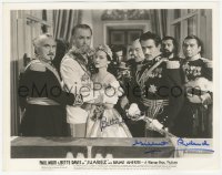 4p0386 JUAREZ signed 8x10 still 1939 by BOTH Bette Davis AND Gilbert Roland, great scene!