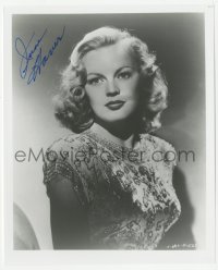 4p0588 JUNE HAVER signed 8x10 REPRO still 1980s head & shoulders portrait of the sexy Fox actress!