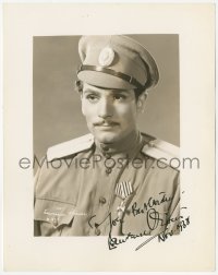4p0396 LAURENCE OLIVIER signed 8x10 still 1938 great young portrait in military uniform costume!