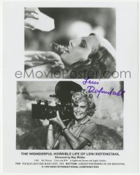 4p0397 LENI RIEFENSTAHL signed 8x10 still 1993 The Wonderful Horrible Life of Leni Riefenstahl!