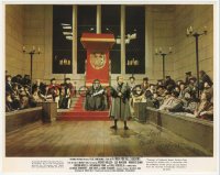 4p0316 LEO MCKERN signed color 8x10 still 1967 during the trial in A Man for All Seasons!