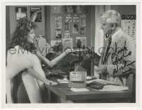 4p0398 LESLIE NIELSEN signed TV 7x9 still 1982 Terror in the Neighborhood episode of Police Squad!