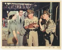4p0317 LIONEL JEFFERIES signed color 8x10 still #3 1955 w/ Ava Gardner & Granger in Bhowani Junction!