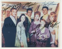4p0532 LOST IN SPACE signed color 8x10 REPRO still 1980s by ALL SEVEN top cast members!