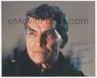 4p0533 MARK LENARD signed color 8x10 REPRO still 1990s Sarek in Star Trek III: The Search for Spock!