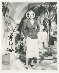 4p0602 MARLENE DIETRICH signed 8x10 REPRO still 1980s full-length portrait with hands in pockets!