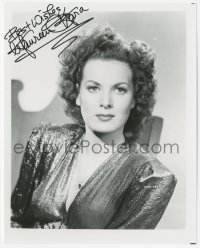 4p0606 MAUREEN O'HARA signed 8x10 REPRO still 1980s sexy portrait in low-cut shimmering blouse!