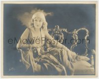 4p0404 MAY ALLISON signed deluxe 8x10 still 1910s seated portrait sitting on chair by Witzel!