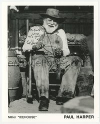 4p0501 PAUL HARPER signed 8x10 publicity still 1980s Miller Icehouse portrait in rocking chair!