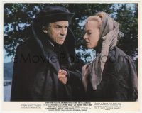 4p0319 PAUL SCOFIELD signed color 8x10 still 1966 with Susannah York in A Man for All Seasons!