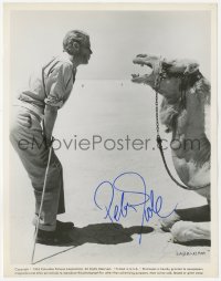 4p0412 PETER O'TOOLE signed 8x10.25 still 1962 candid with camel on the set of Lawrence of Arabia!