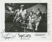 4p0420 SAINT JACK signed 8x10 still 1979 by BOTH Ben Gazzara AND Denholm Elliott, great scene!