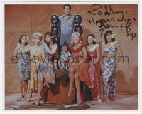 4p0541 SUZANNA LEIGH signed color 8x10 REPRO still 1998 with Elvis & cast in Paradise Hawaiian Style!