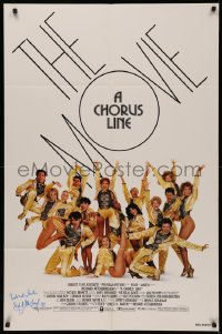 4p0051 CHORUS LINE signed 1sh 1985 by director Richard Attenborough, New York City Broadway group!